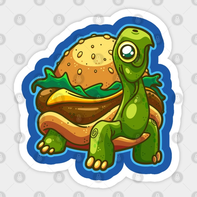 Turtle Burger Sticker by ArtisticDyslexia